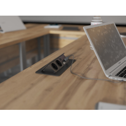 Krzesła Vienna (26 szt ) Stół konferencyjny 690x200cm Twist H26 na 26 osób